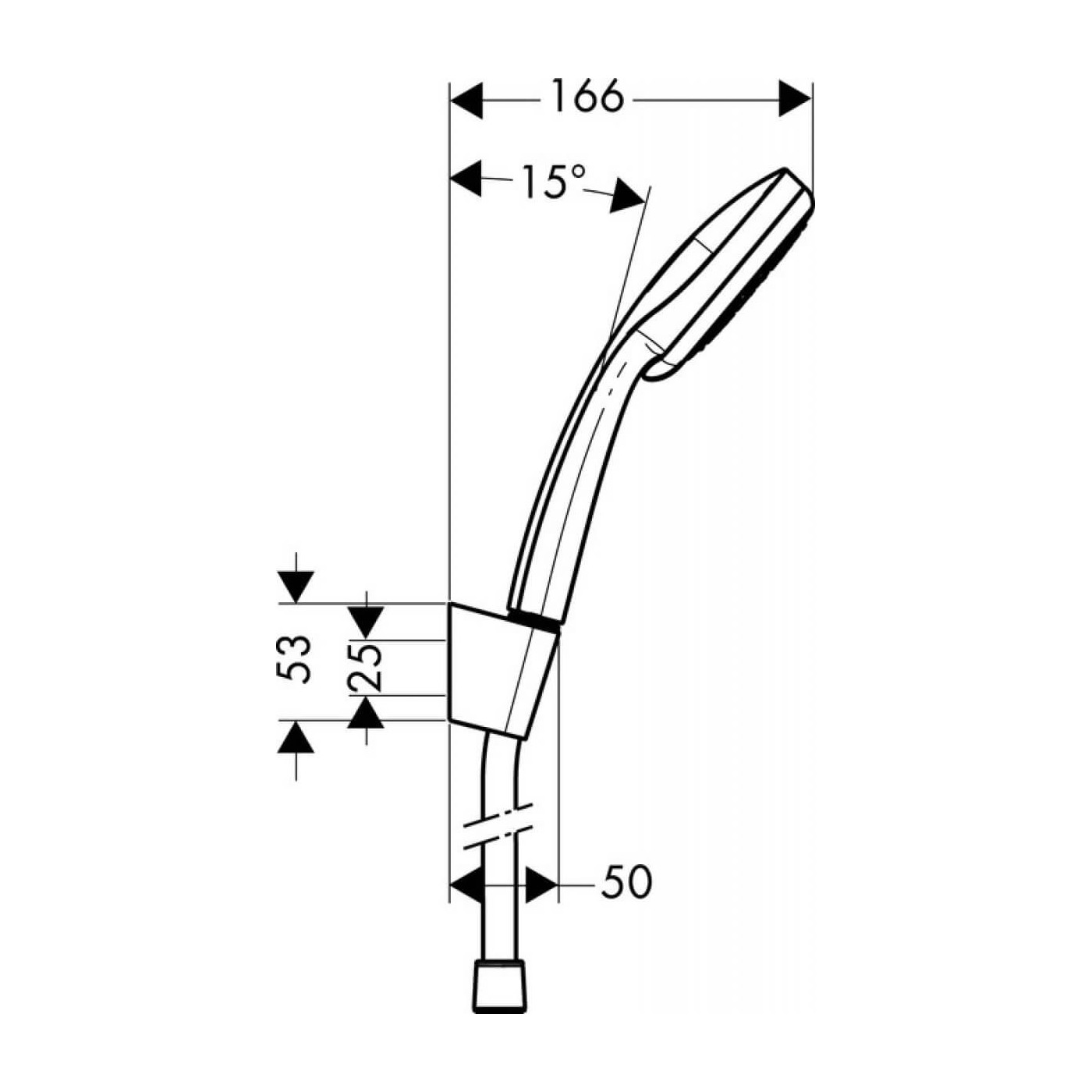 Zest. Prysznicowy Croma 100 Multi/Porter S 125cm Chrom 27593000 Hansgrohe