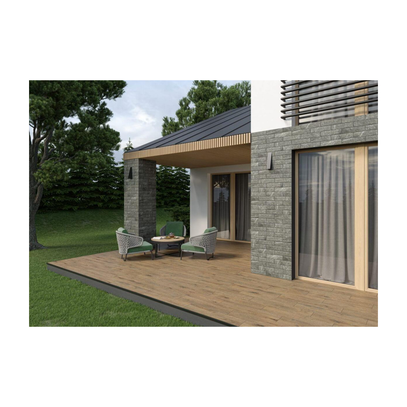 Płytka Listria Marrone 17,5x80 Cerrad