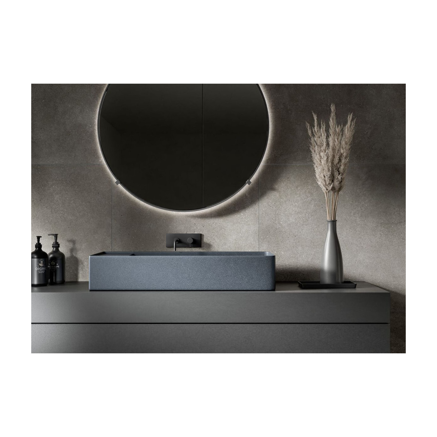 Płytka Podłogowa Modern Concrete Graphite Silky Cristal 119,7x59,7 Cerrad x La Mania Home