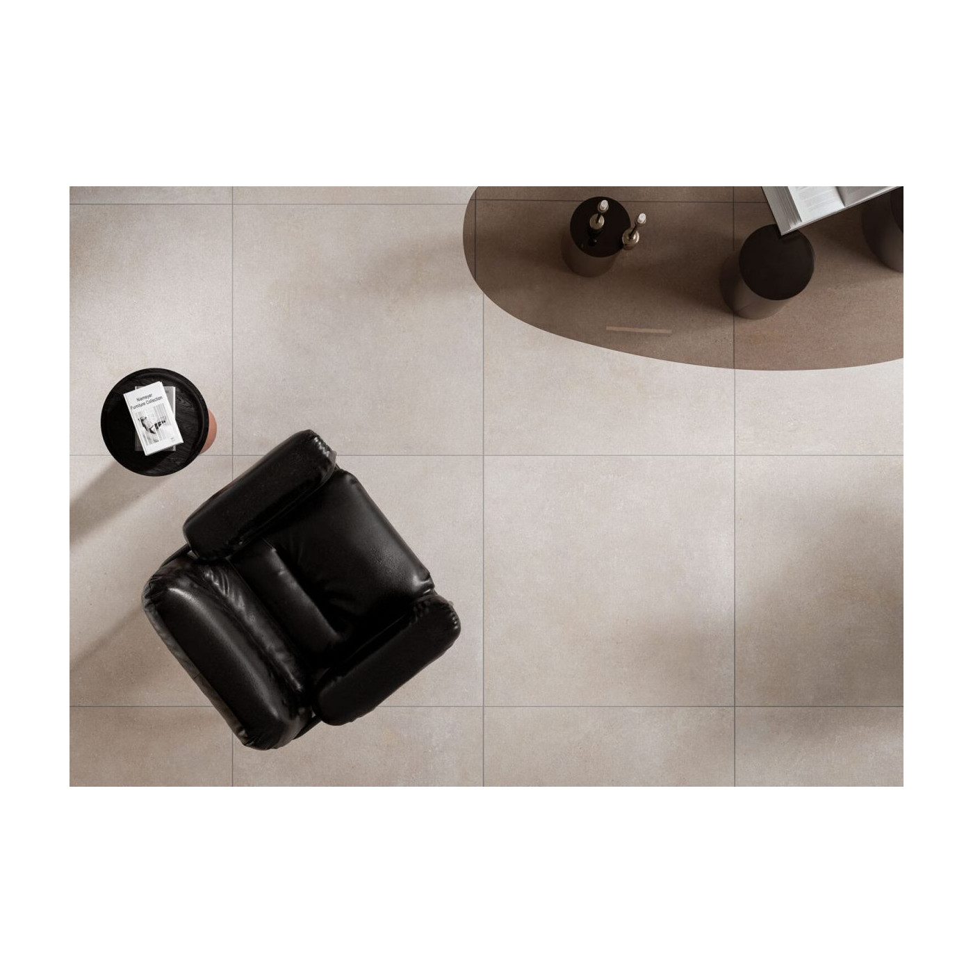 Płytka Podłogowa Modern Concrete Ivory Silky Cristal Lappato 119,7x59,7 Cerrad x La Mania Home