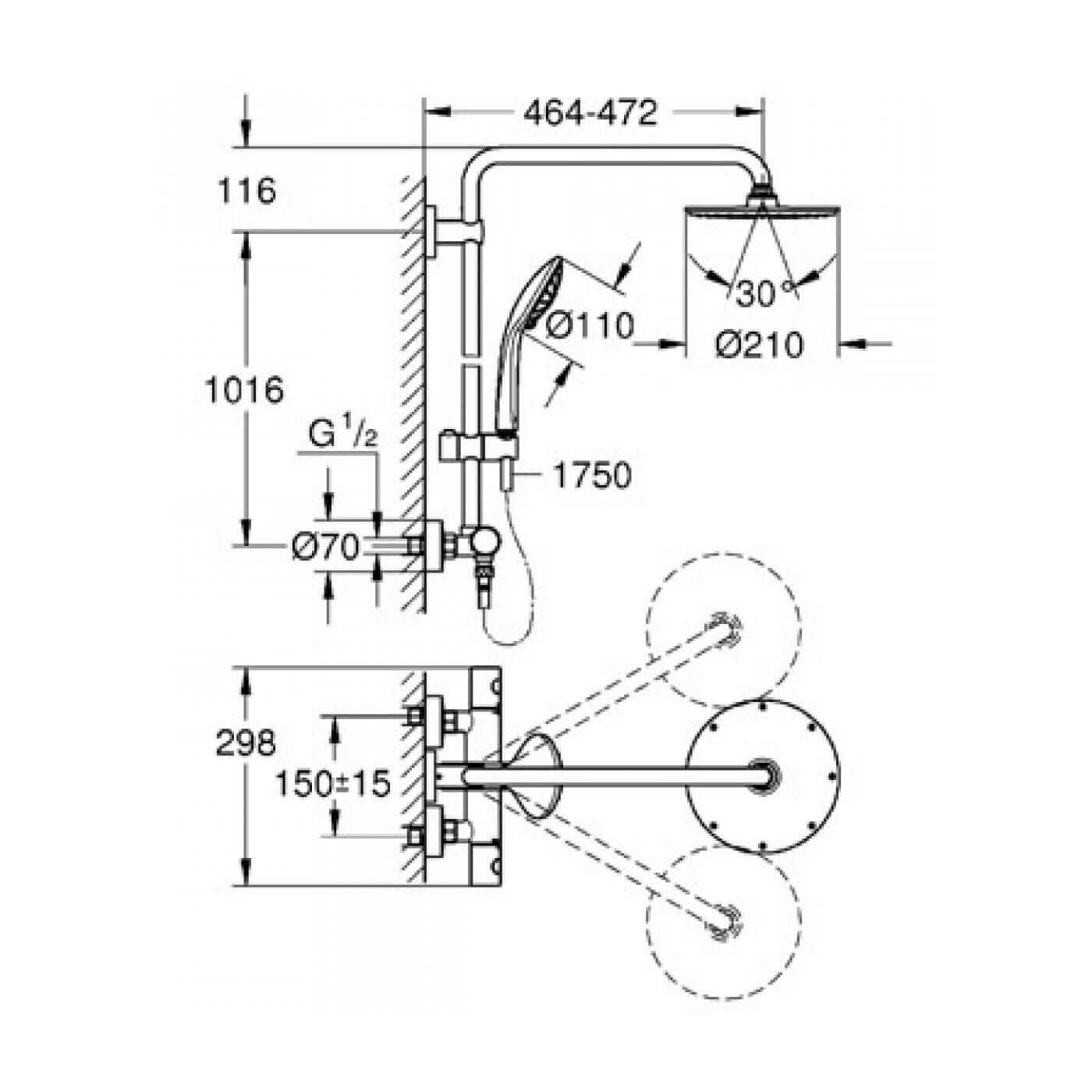 Zestaw Prysznicowy Euphoria XXL 27964000 Grohe