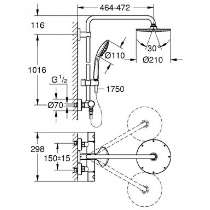 Zestaw Prysznicowy Euphoria XXL 27964000 Grohe