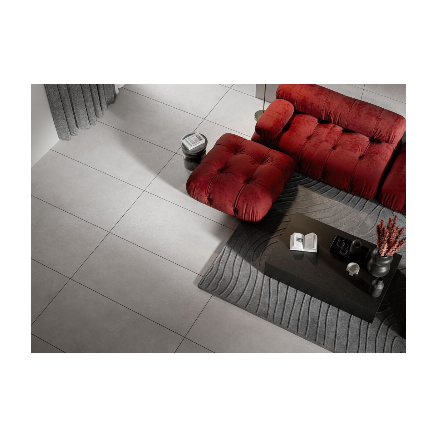 Płytka Podłogowa Modern Concrete Silver Silky Cristal 119,7x59,7 Cerrad x La Mania Home