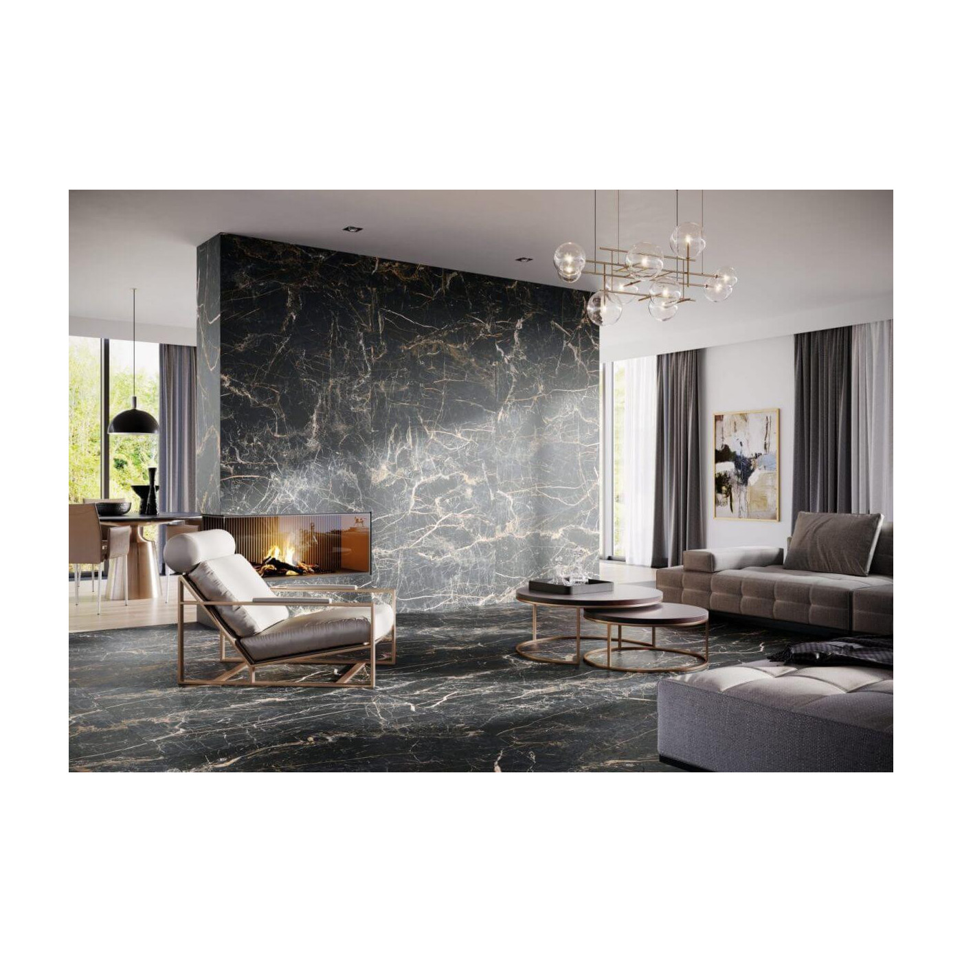 Płytka Marquina Gold Mat 119,7x119,7 Cerrad