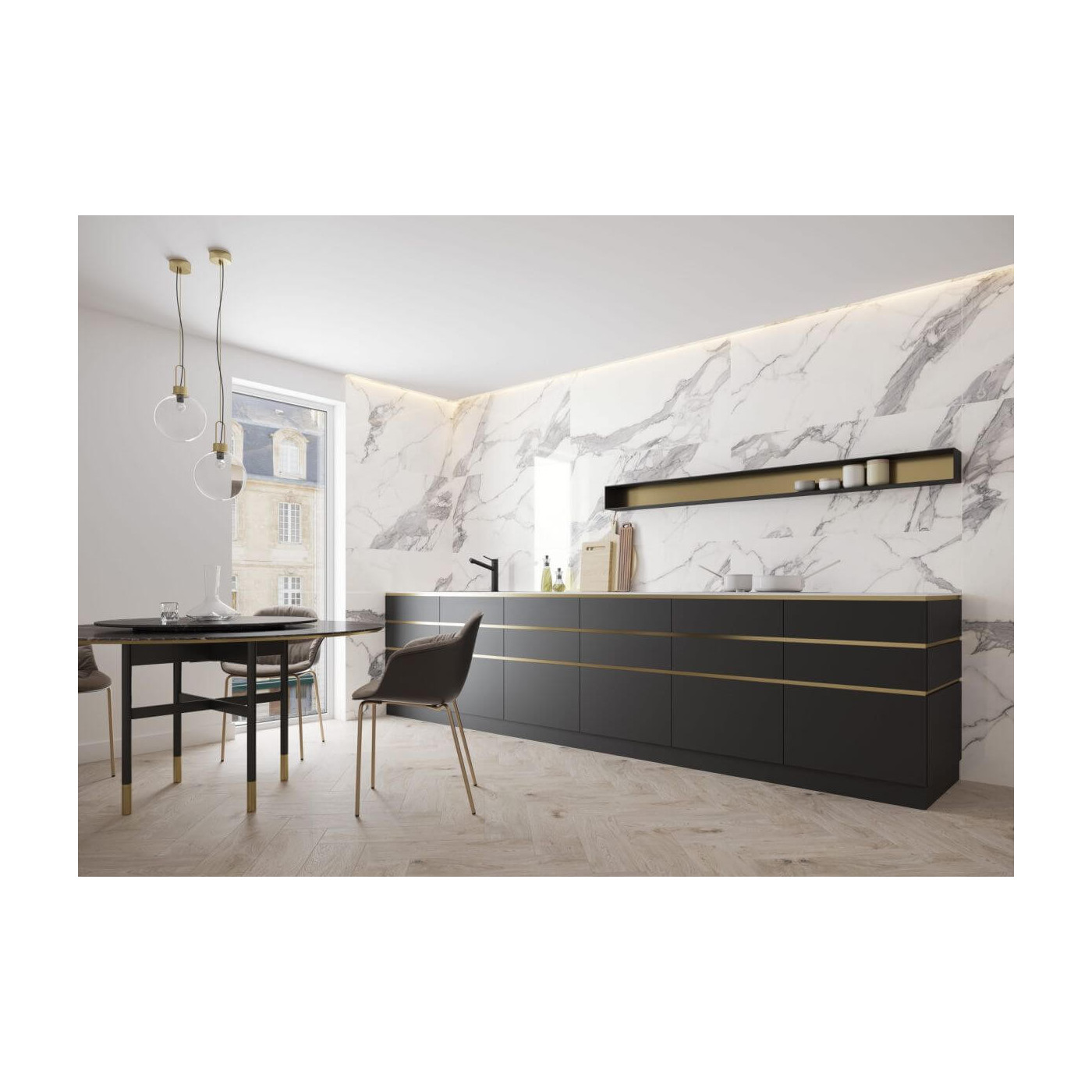 Płytka Calacatta White Satyna 119,7x59,7 Cerrad