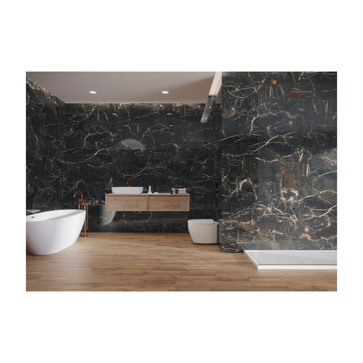 Płytka Podłogowa Marquina Gold Mat 119,7x279,7 Cerrad