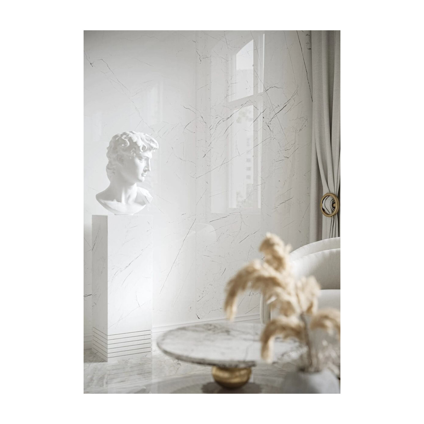 Płytka Gresowa Marmo Thassos White Poler 59,7x119,7 Cerrad x La Mania Home
