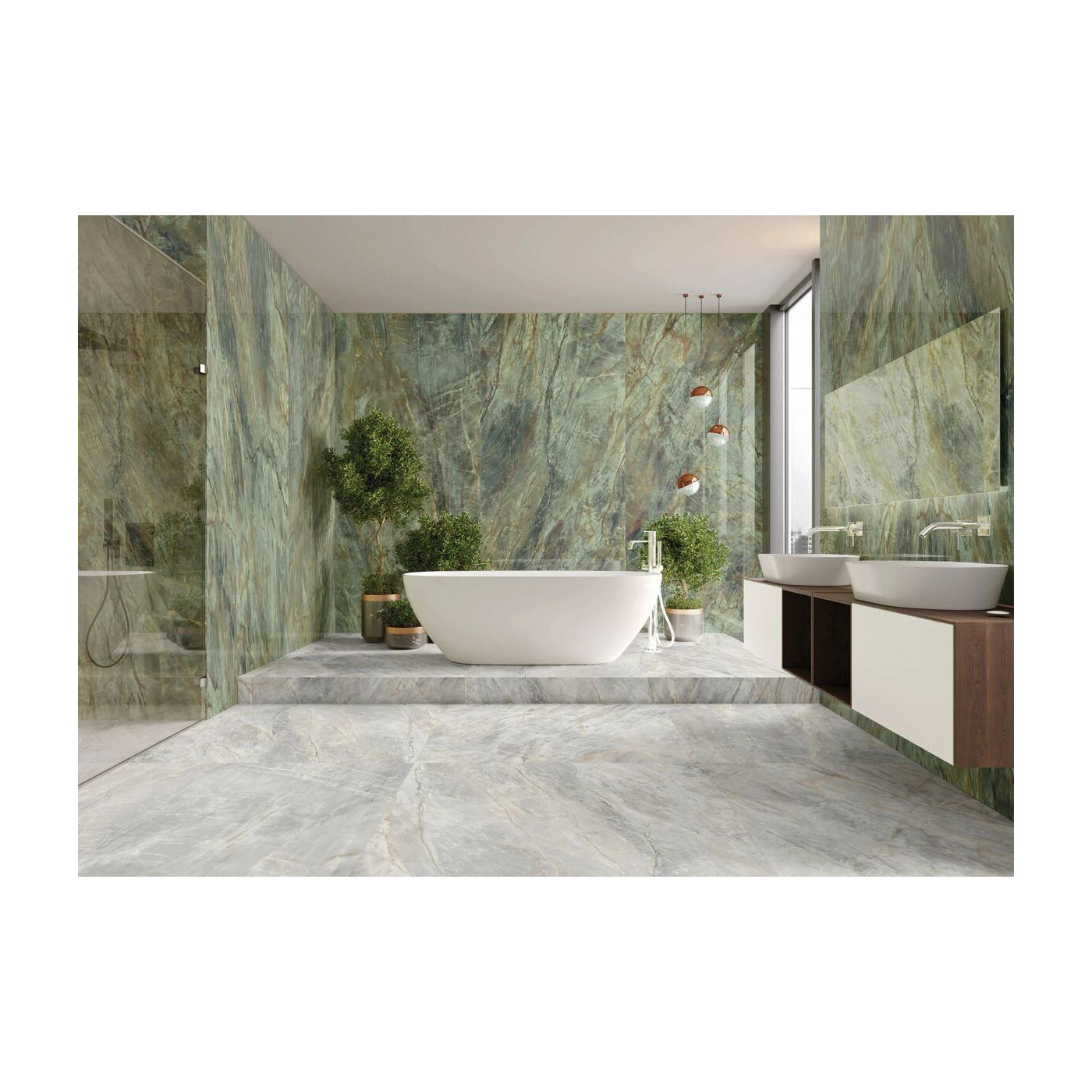 Płytka Gresowa Brazilian Quartzite Green Poler 119,7x279,7 Cerrad x La Mania Home