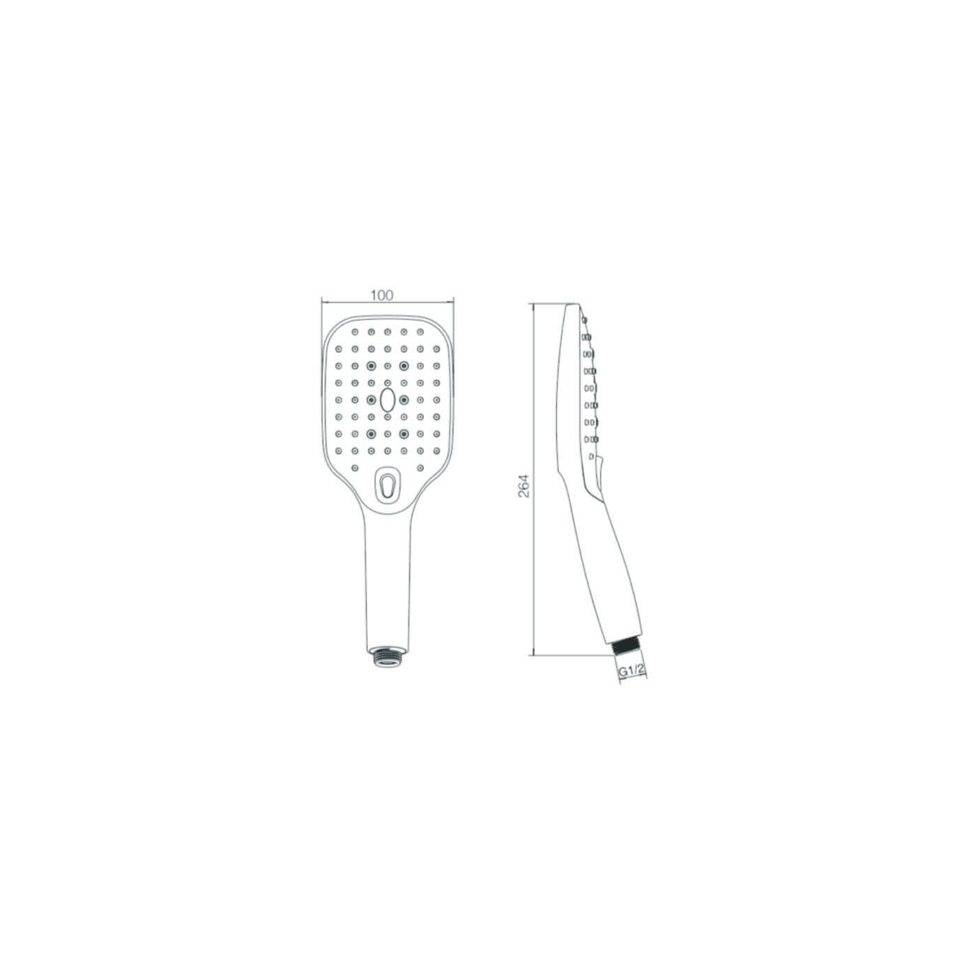 Słuchawka Prysznicowa Teo 3-Funkcyjna Chrom 040732CHR Emporia