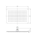 Deszczownica Prostokątna Teo 300x200 mm Chrom 04061CHR Emporia