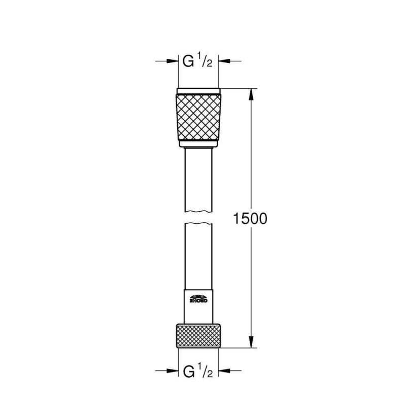 Wąż Prysznicowy 150 cm Vitalioflex Trend Czarny Mat 287412432 Grohe