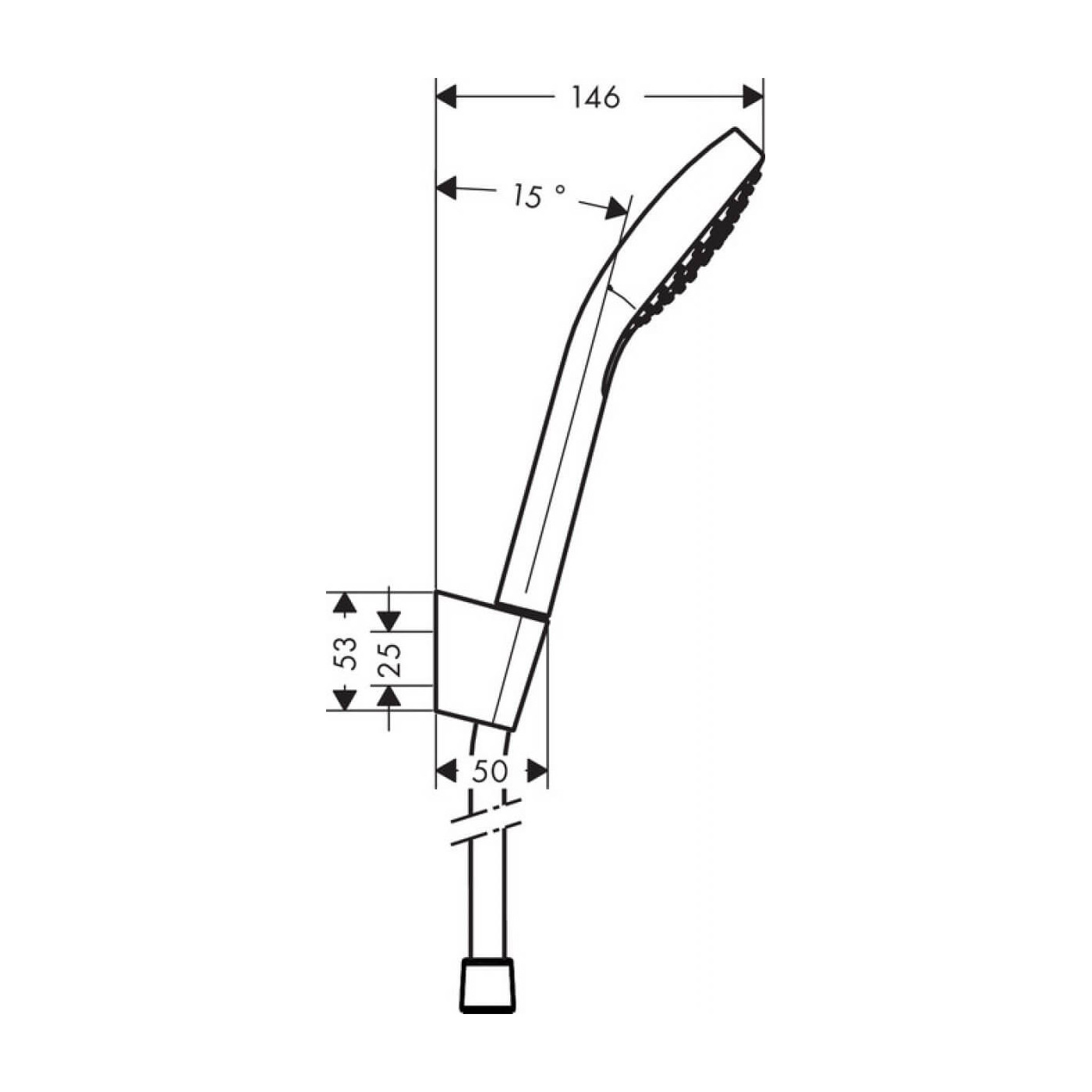Zestaw Prysznicowy Croma Select S Vario/Porter's Biały-Chrom 26421400 Hansgrohe