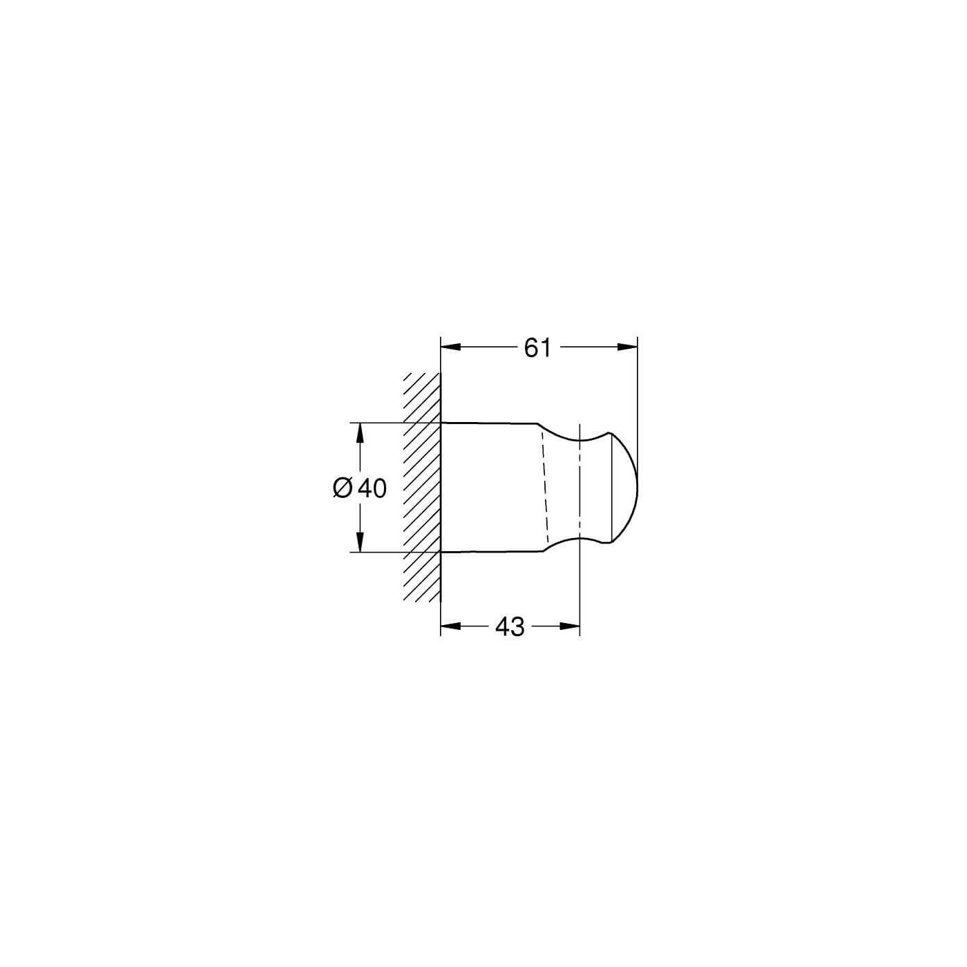 Uchwyt Prysznicowy Ścienny Vitalio Universal Matte Black 279582430 Grohe