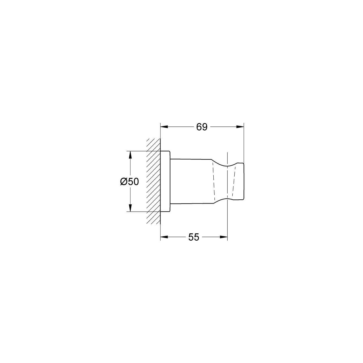 Uchwyt Prysznicowy Rainshower Phantom Black 22117KF0 Grohe