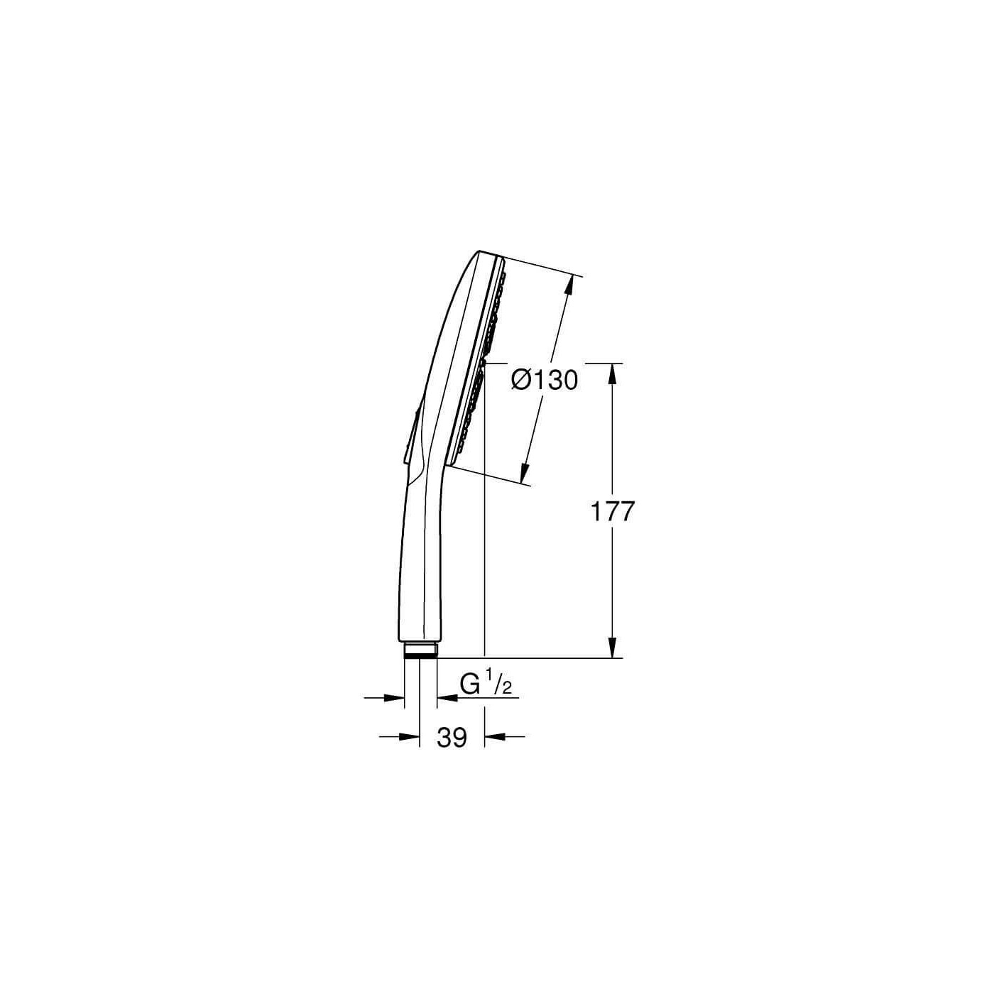 Słuchawka Prysznicowa Rainshower Phantom Black 22127KF0 Grohe