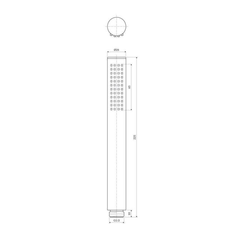 Rączka Prysznicowa Microphonex Czarny MICROPHONEX-RBL Omnires