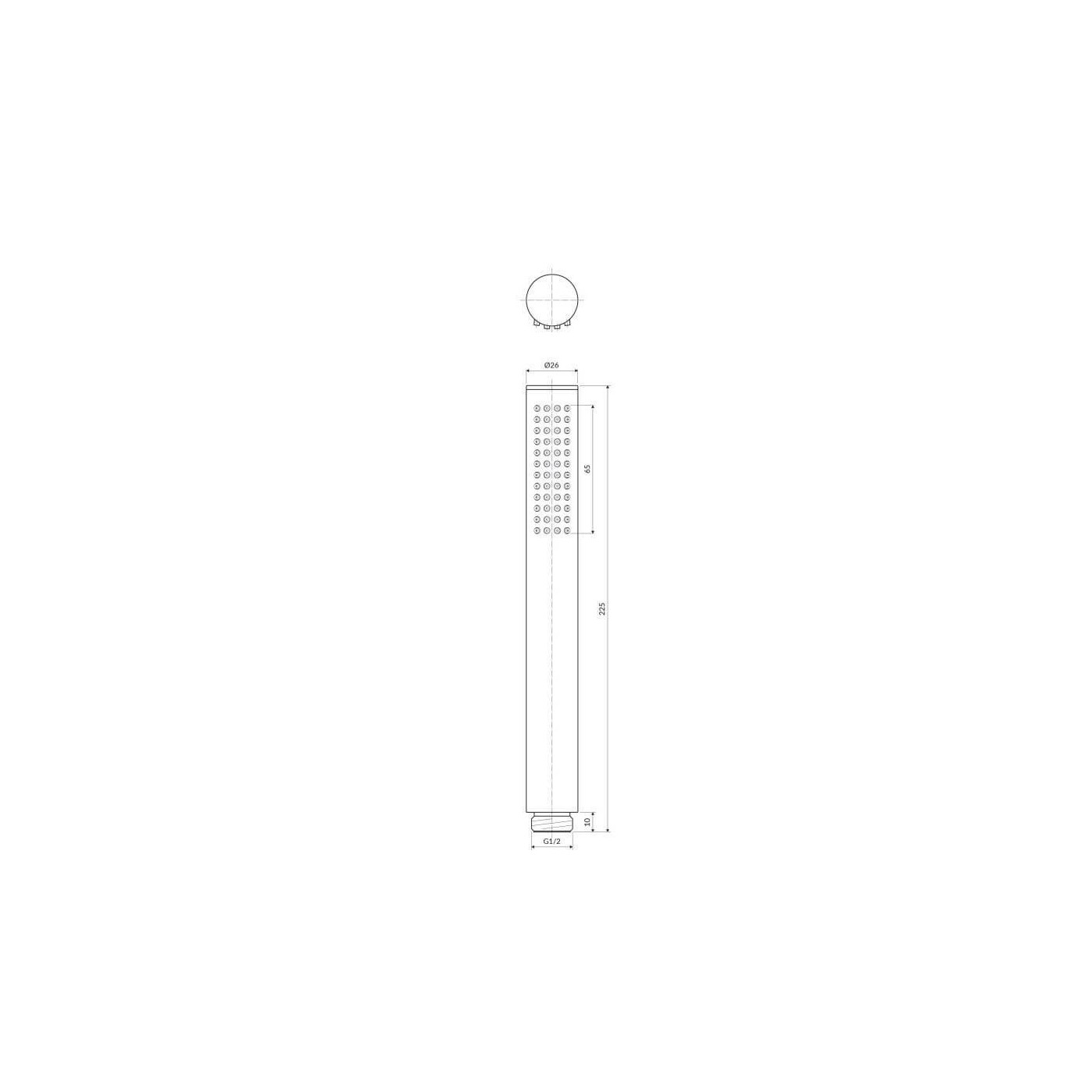 Rączka Prysznicowa Microphonex Grafit MICROPHONEX-RGR Omnires
