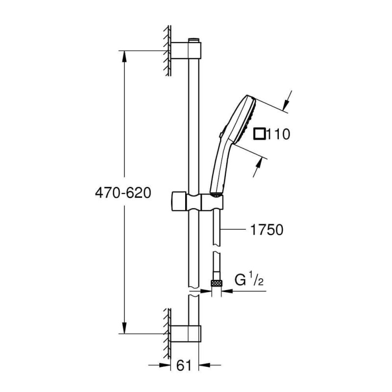 Zestaw Prysznicowy Tempesta Cube 110 Chrom 27579003 Grohe