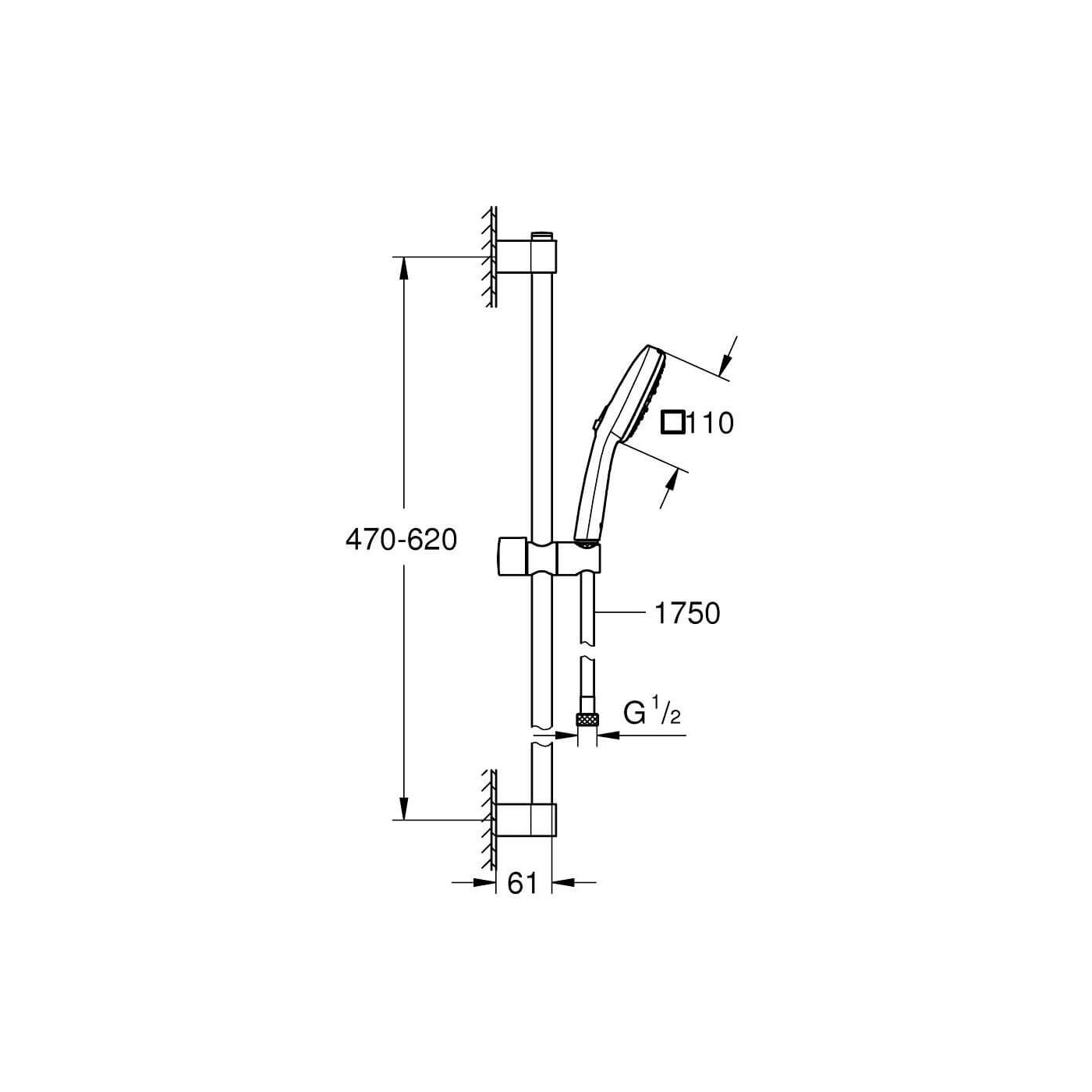 Zestaw Prysznicowy Tempesta Cube 110 Chrom 27786003 Grohe