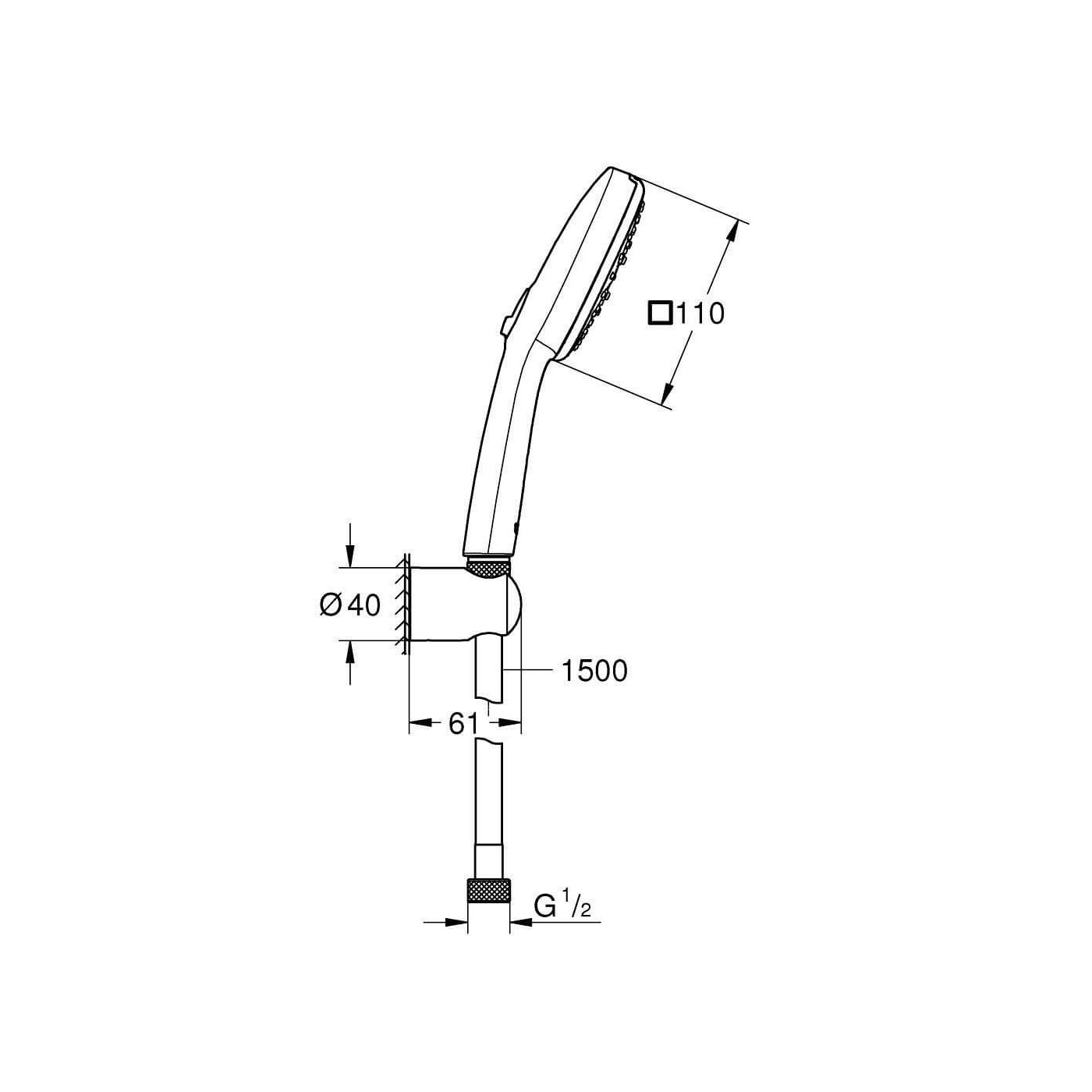 Zestaw Prysznicowy Tempesta Cube 110 Chrom 27588003 Grohe