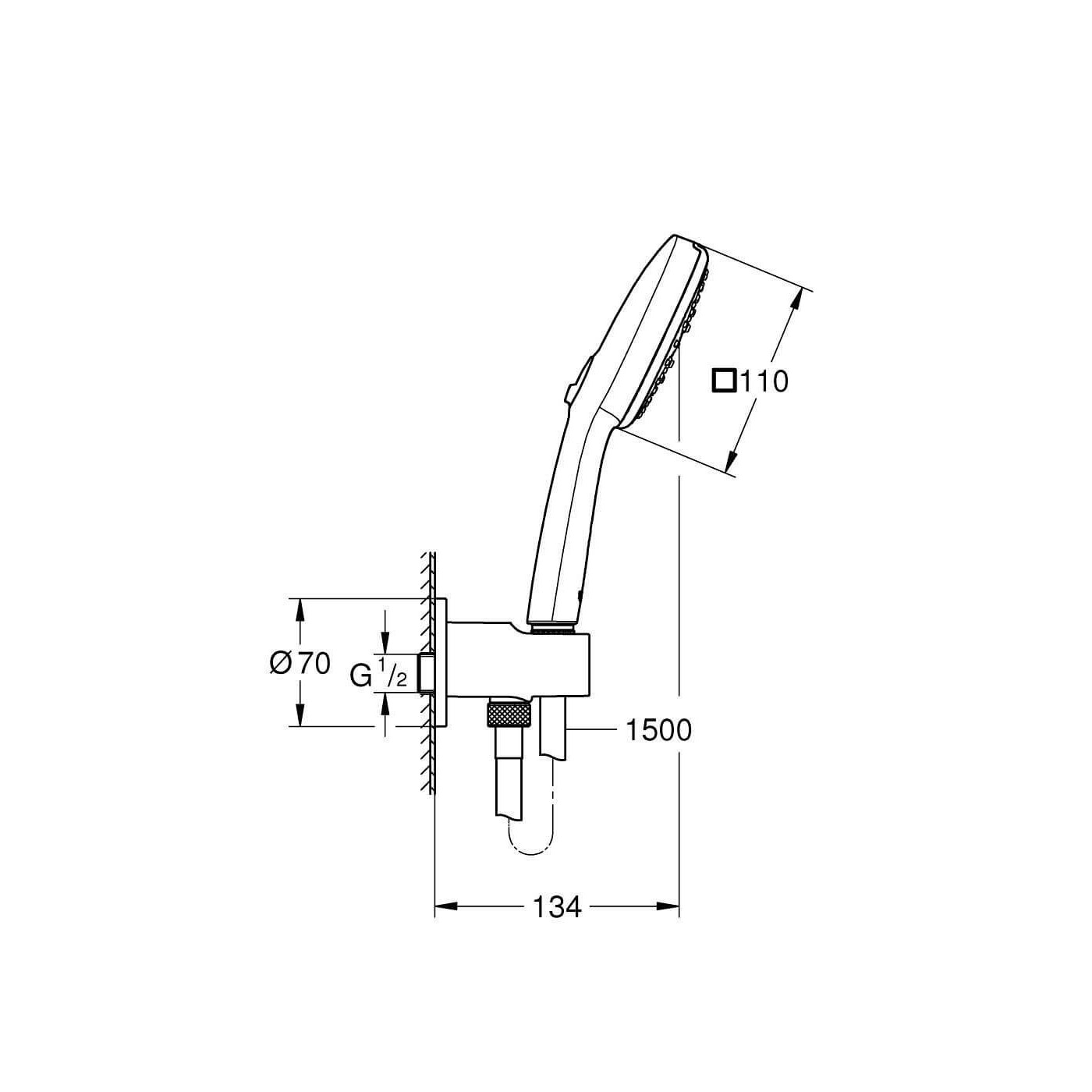 Zestaw Prysznicowy Tempesta Cube 110 Chrom 26910003 Grohe