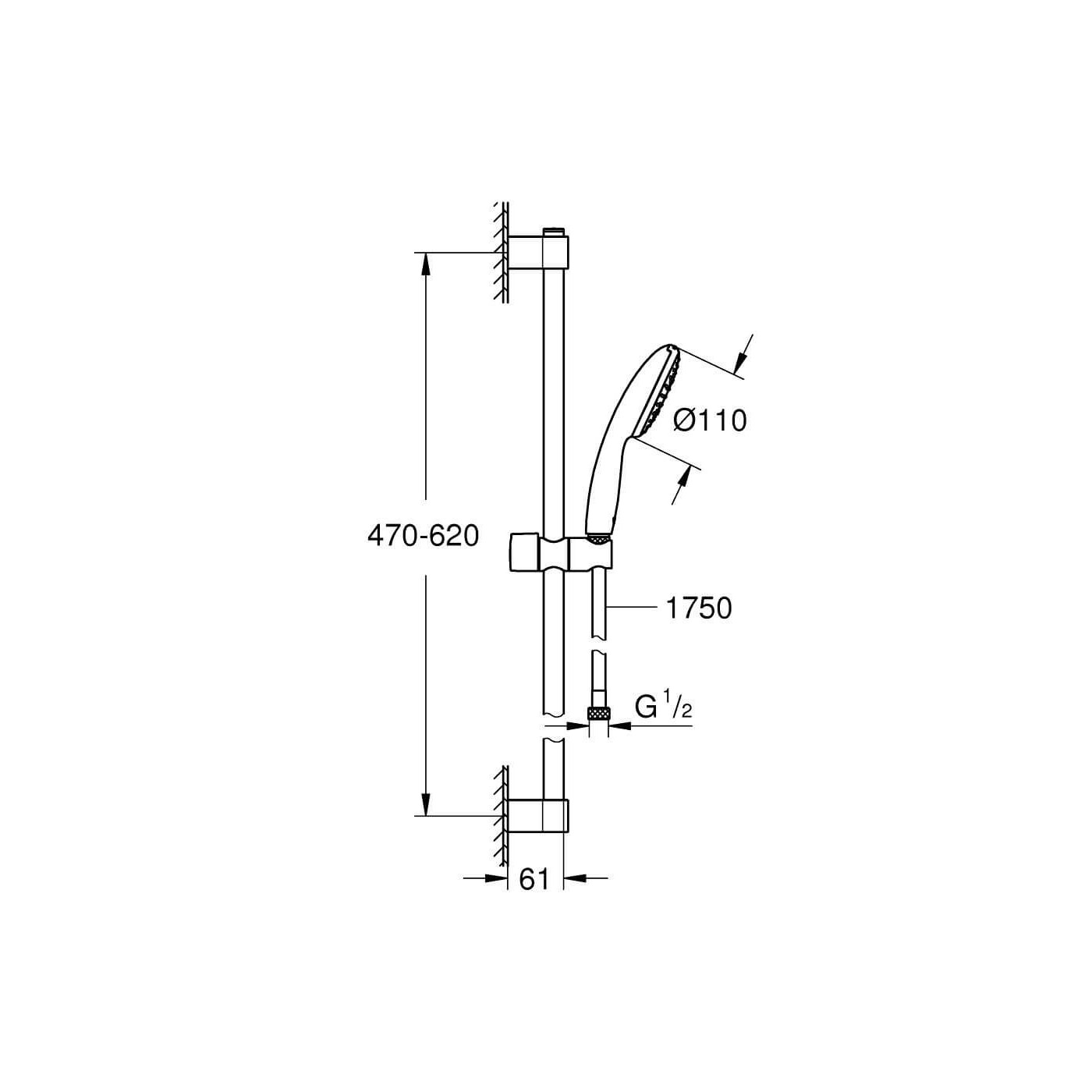 Zestaw Prysznicowy Tempesta 110 Chrom 27924003 Grohe