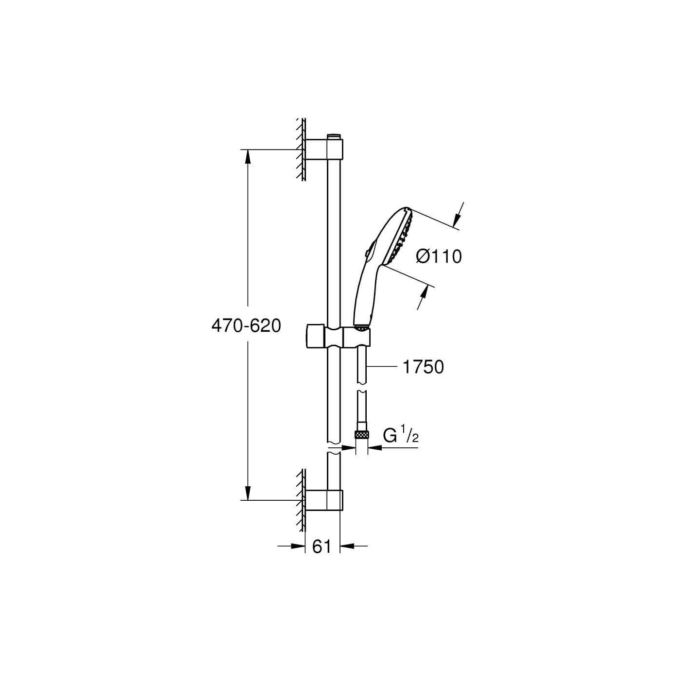 Zestaw Prysznicowy Tempesta 110 Chrom 27598003 Grohe