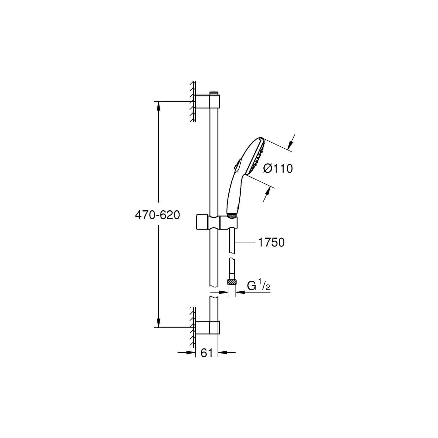 Zestaw Prysznicowy Tempesta 110 Chrom 27644003 Grohe