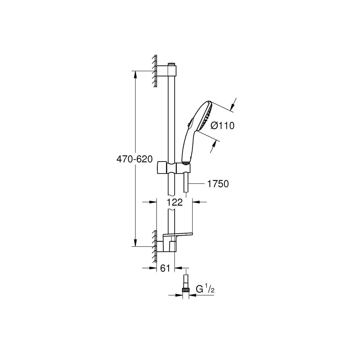 Zestaw Prysznicowy Tempesta 110 Chrom 27926003 Grohe