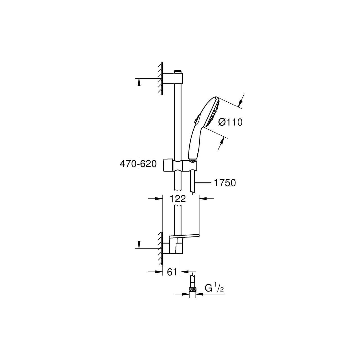 Zestaw Prysznicowy Tempesta 110 Chrom 26918003 Grohe