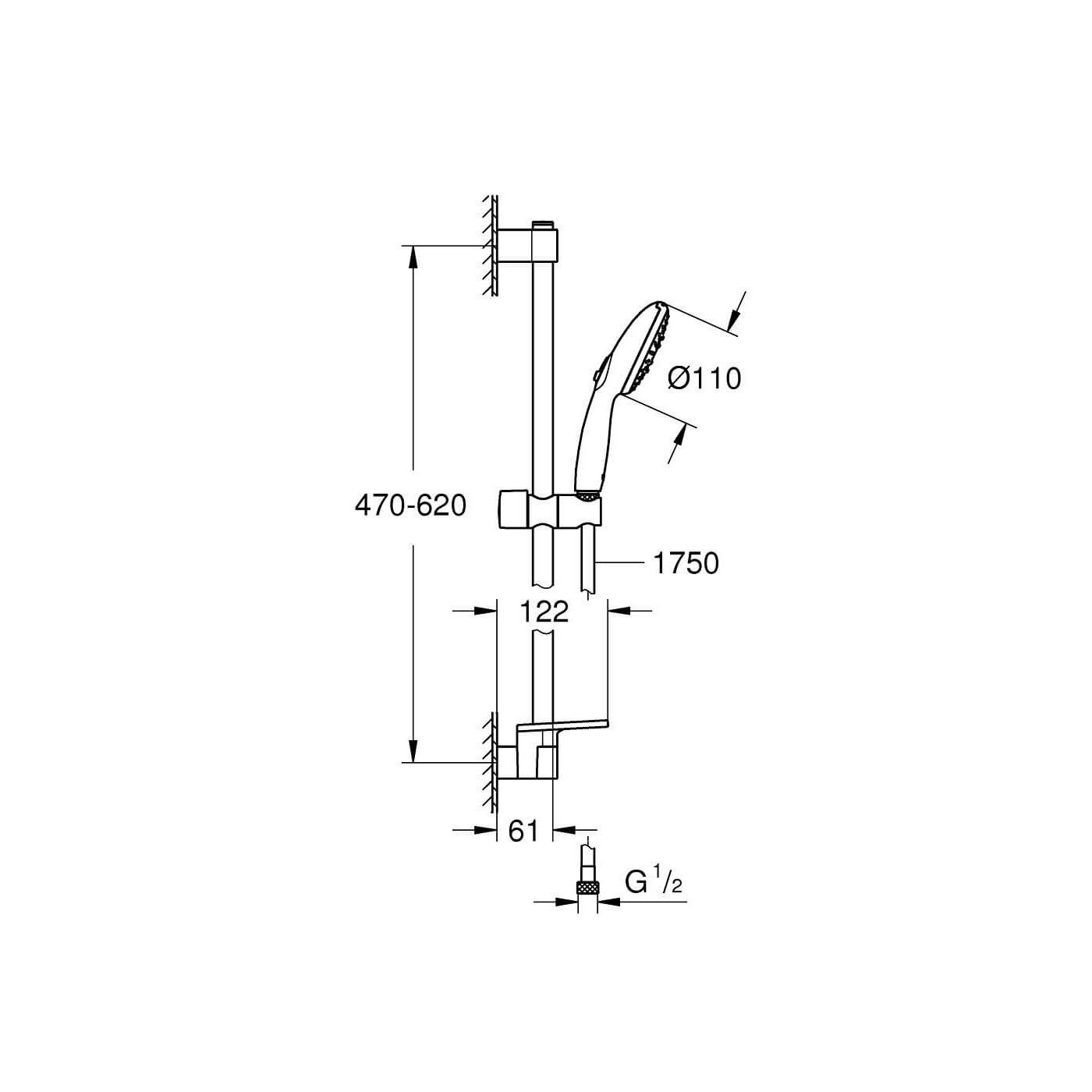 Zestaw Prysznicowy Tempesta 110 Chrom 27927003 Grohe