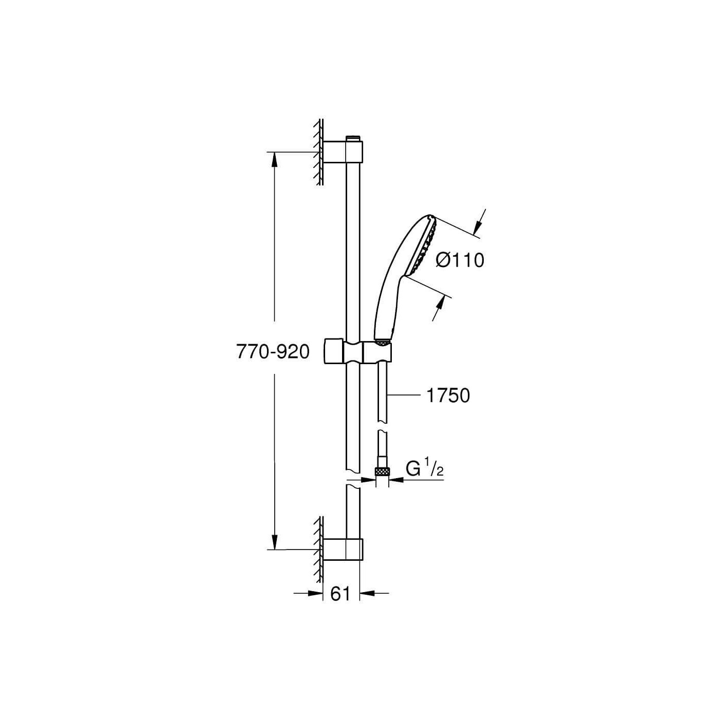 Zestaw Prysznicowy Tempesta 110 Chrom 27925003 Grohe