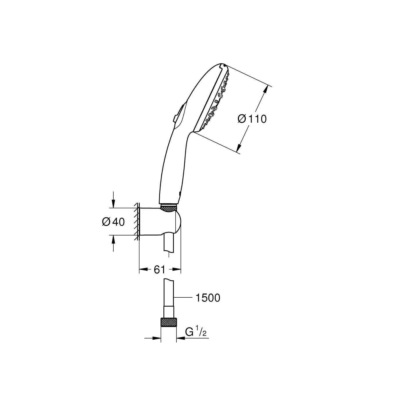Zestaw Prysznicowy Tempesta 110 Chrom 26920003 Grohe