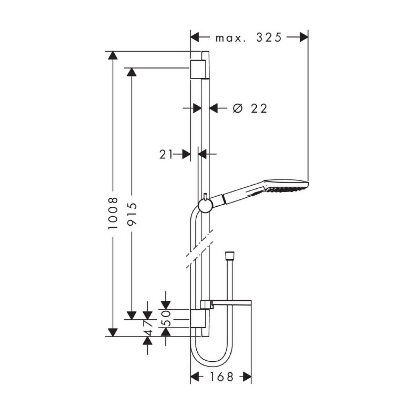 Zestaw Prysznicowy Select E 120 3jet/Unica'S Puro Raindance 26621000 Hansgrohe