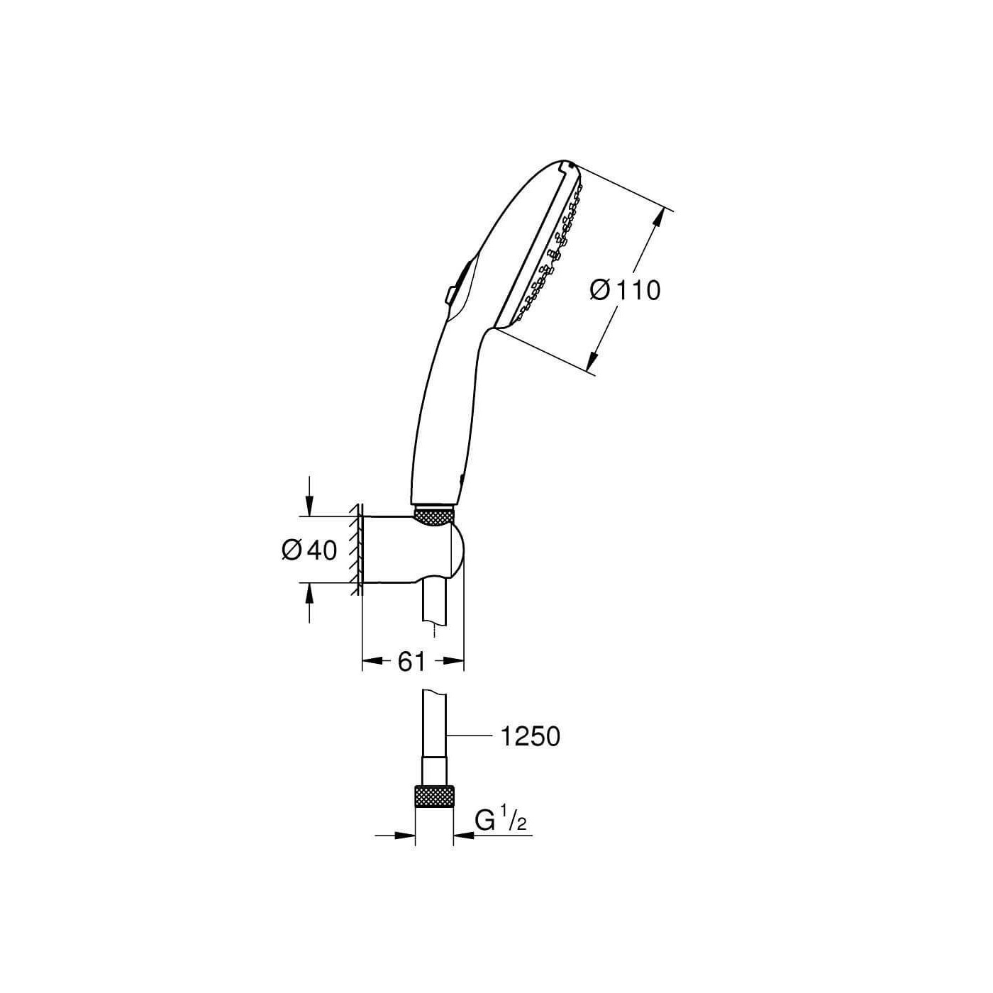 Zestaw Prysznicowy Tempesta 110 Chrom 27799003 Grohe