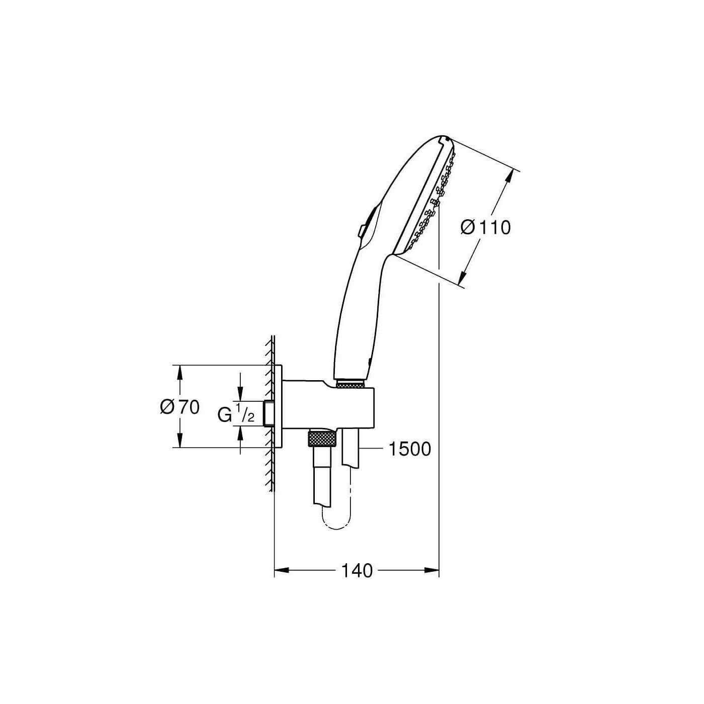 Zestaw Prysznicowy Tempesta 110 Chrom 26406003 Grohe