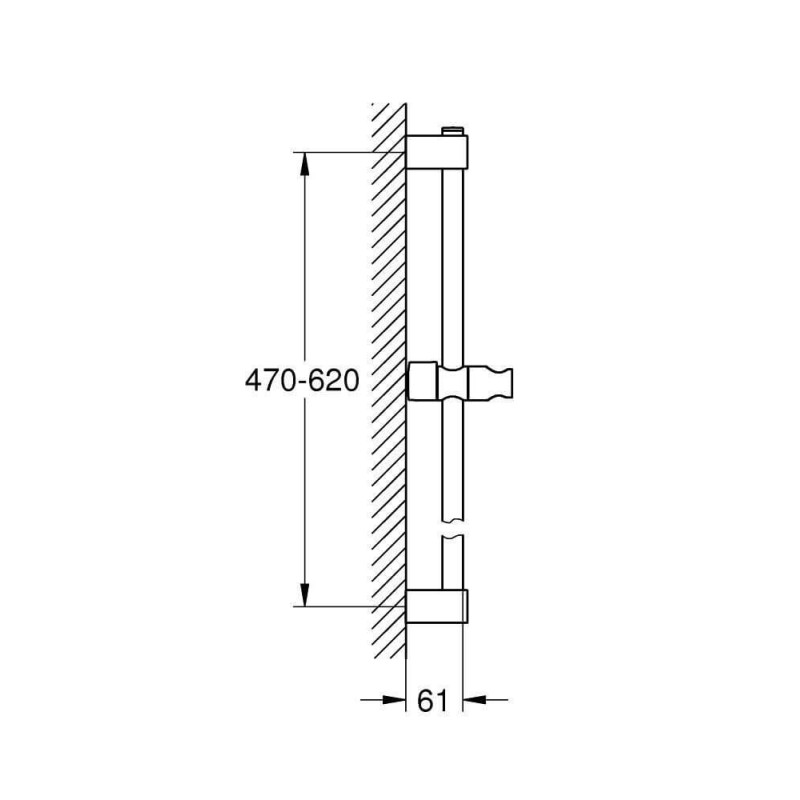 Drążek Prysznicowy Tempesta 600 Mm Chrom 27523001 Grohe