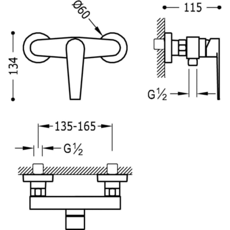 Zestaw Prysznicowy Class 20516701 Tres