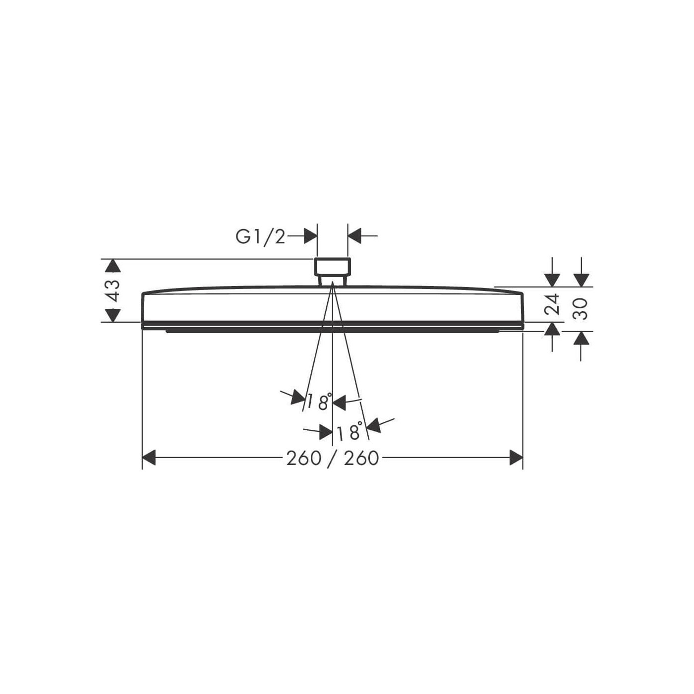 Deszczownica Pulsify E Brąz Szczotkowany 24333140 Hansgrohe