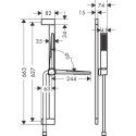 Zestaw Prysznicowy Pulsify E Czarny Mat 24370670 Hansgrohe