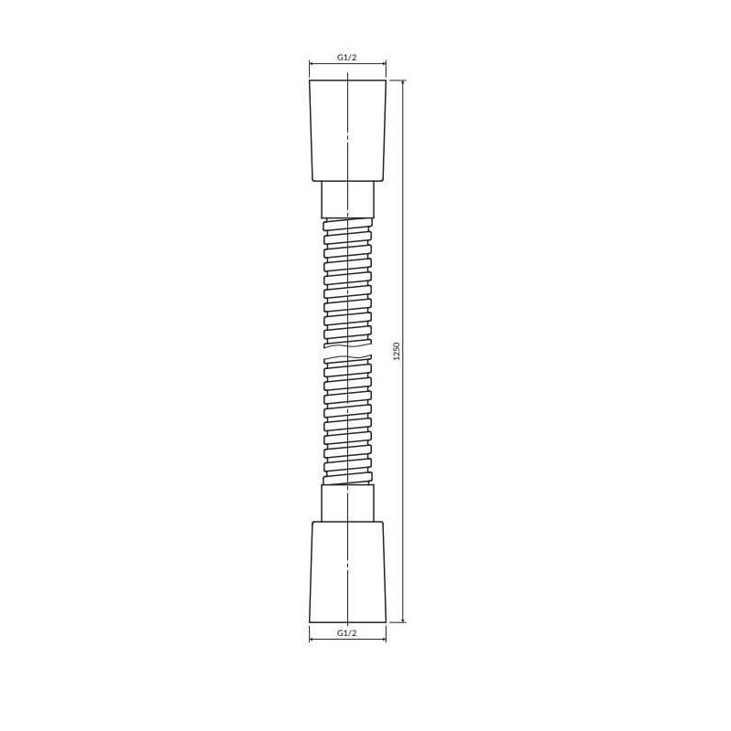 Wąż Prysznicowy 125 cm Grafit 022-XGRL Omnires
