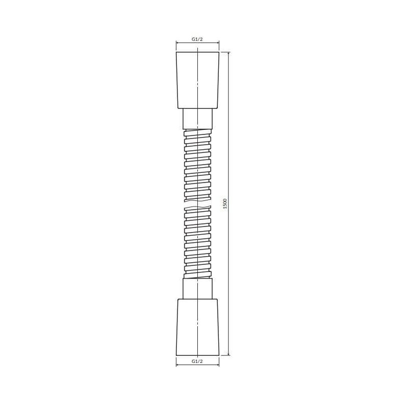 Wąż Prysznicowy 150 cm Miedź Szczotkowana 023-XCPB Omnires