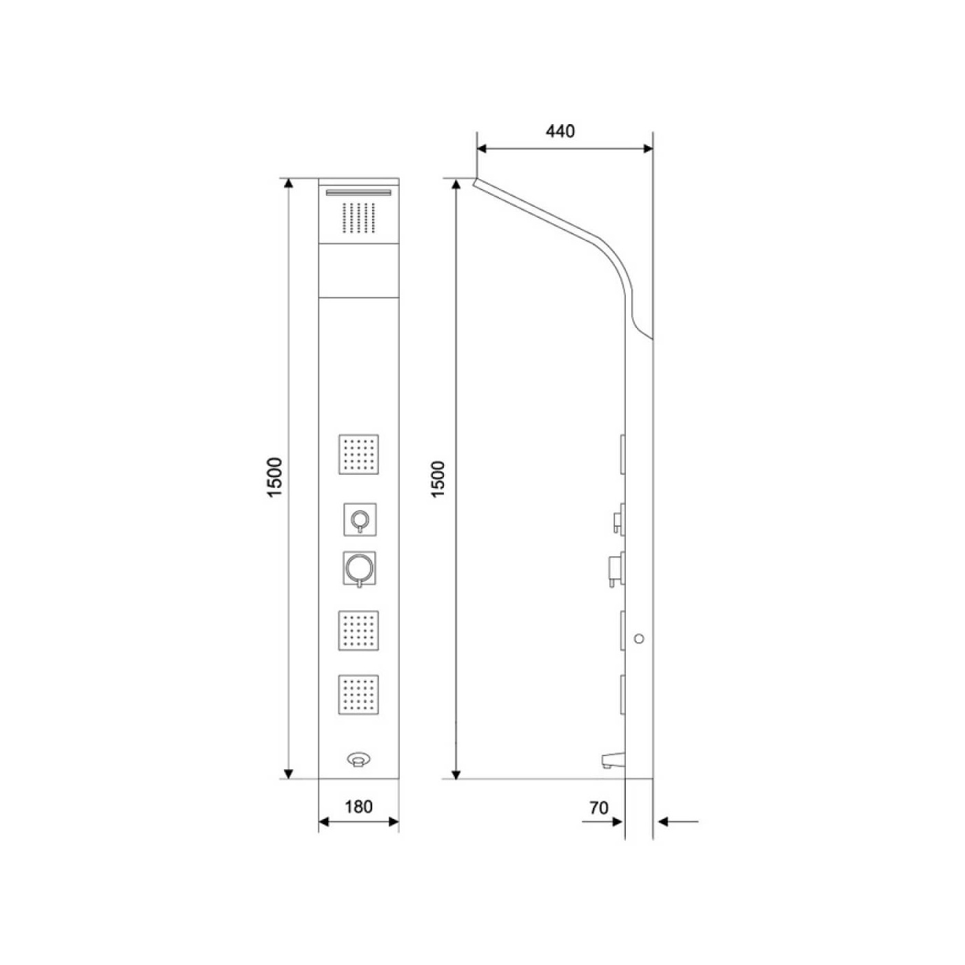 Panel Prysznicowy More ARAC.ML9304E Excellent