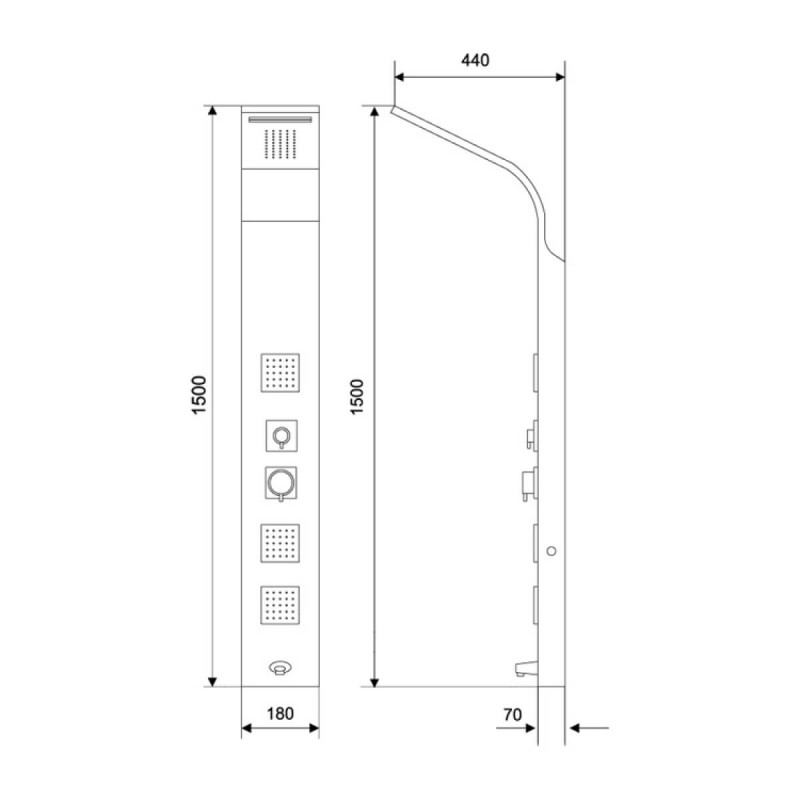 Panel Prysznicowy More ARAC.ML9304E Excellent