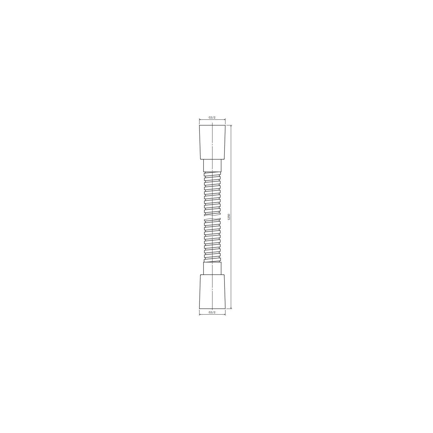 Wąż Prysznicowy 125 cm Y Czarny 022-BL Omnires