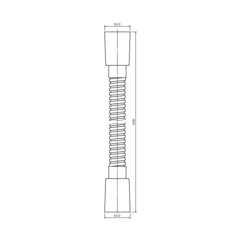 Wąż Prysznicowy 125 cm Y Czarny 022-BL Omnires