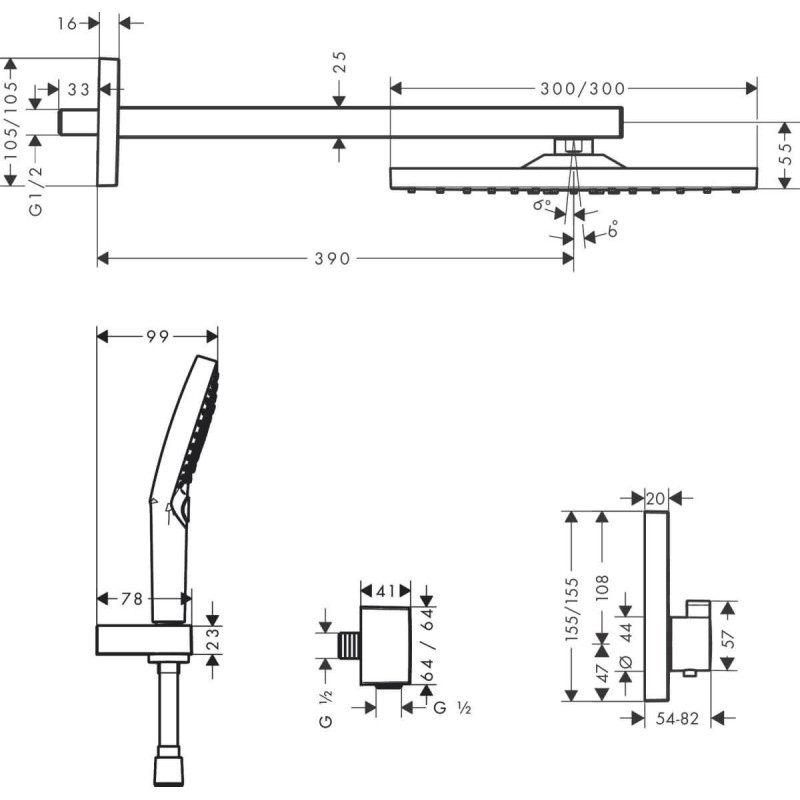 System Prysznicowy Podtynkowy Raindance E Z Termostatem Czarny Mat 27939670 Hansgrohe