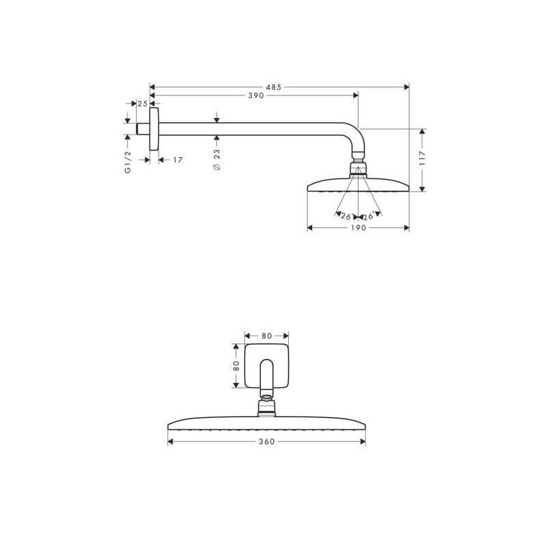 Głowica Prysznicowa Raindance E 360 1Jet Chrom 27376000 Hansgrohe