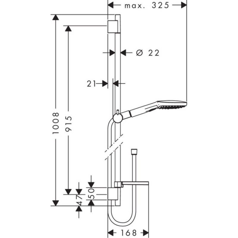 Zestaw Prysznicowy Raindance Select E 120 26623000 Hansgrohe