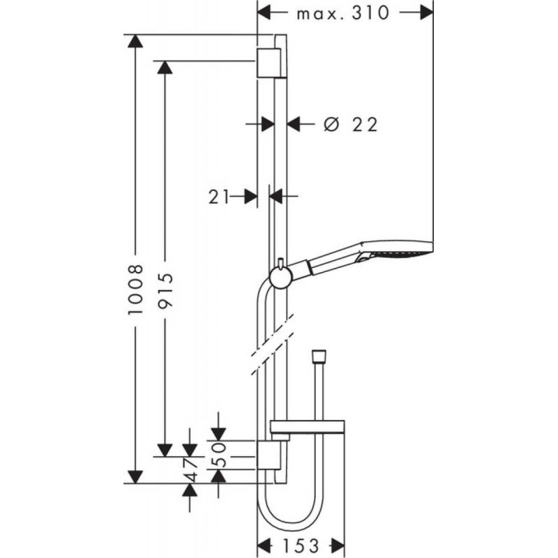 Zestaw Raindance S 120 3jet 90cm 26631000 Hansgrohe